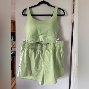 Avia Light Green Active Tank and Shorts Set